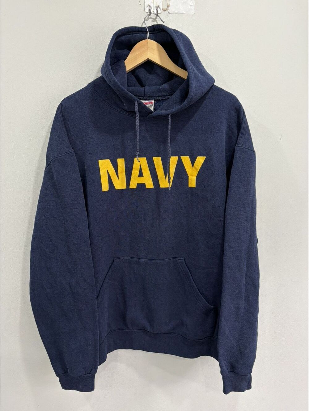 Vintage US Navy Hoodie Sweater Spellout Sweatsirt xxl
